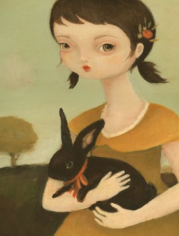 Portrait with Black Bunny low 2