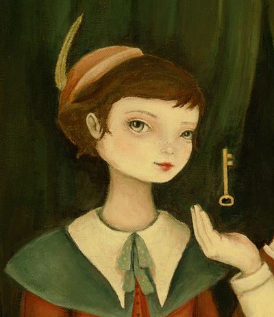 Heart and key girl