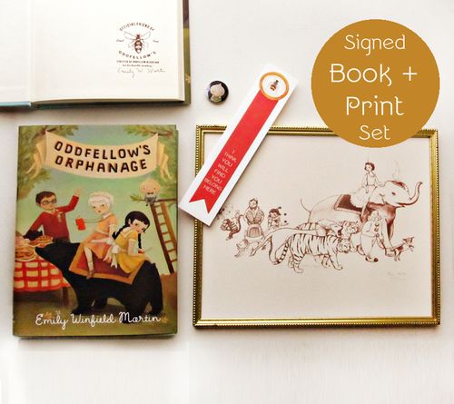 Signed book and print
