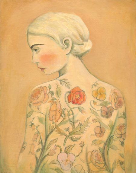 Tattooed lady flora low