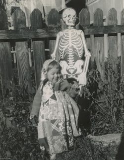 Girl and Skeleton Girl and Skeleton