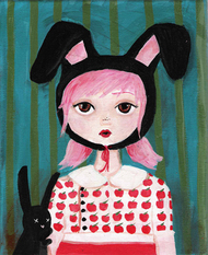 Blackbunnygirlpainting