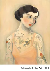 Tattooed Lady, Rara Avis: a woman with bird tattoos