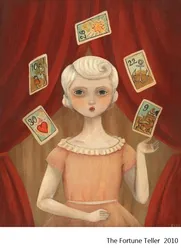 The Fortune Teller: a girl juggling tarot cards