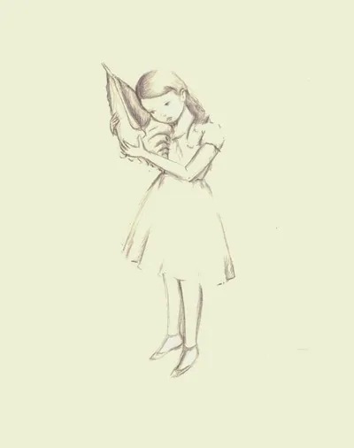 Pencil sketch of a girl