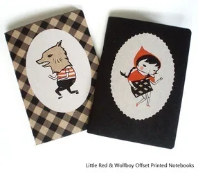 Little Red & Wolfboy offset printed notebooks