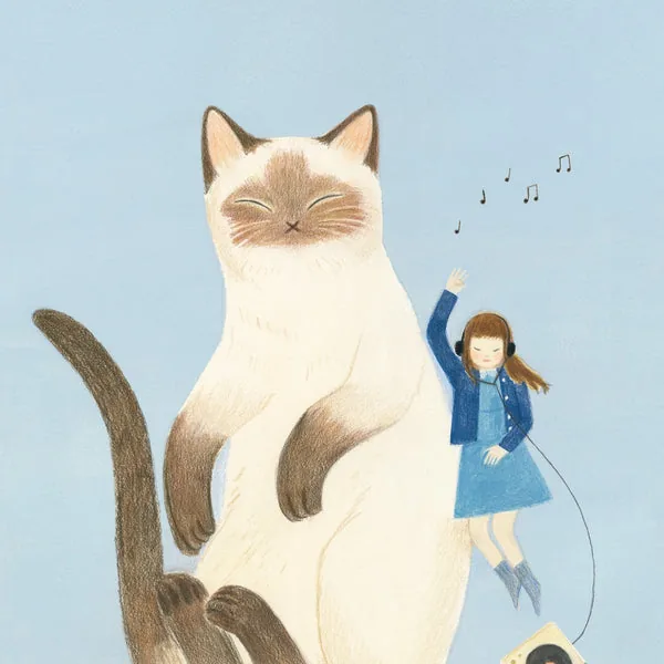 2027 Girls and Cats Calendar: November page