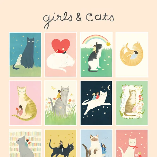 2027 Girls and Cats Calendar: back cover