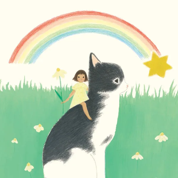 2027 Girls and Cats Calendar: March page