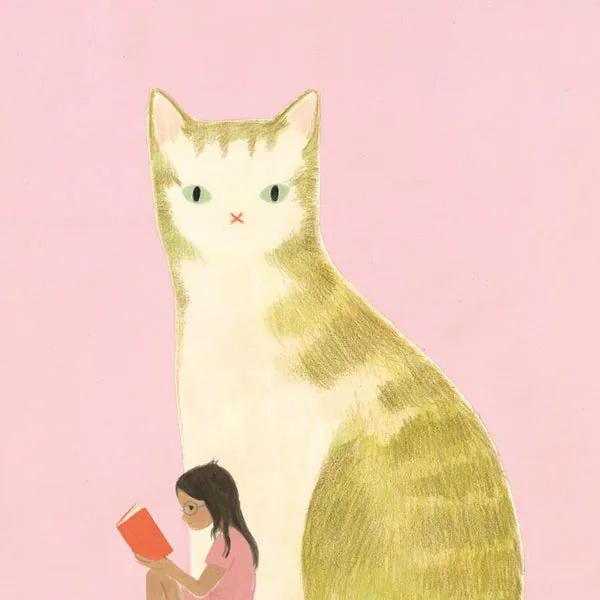 2027 Girls and Cats Calendar: May page