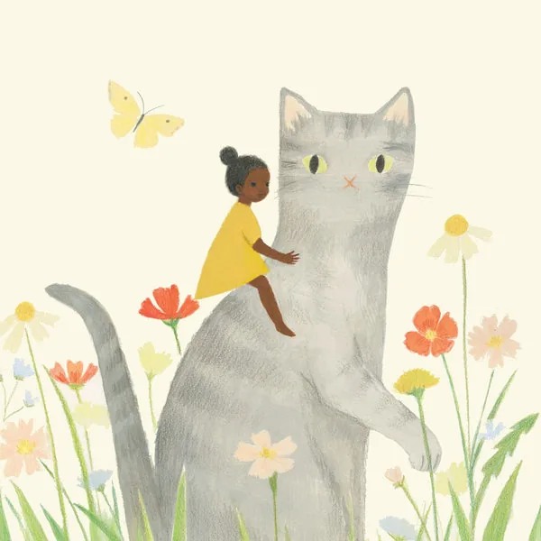 2027 Girls and Cats Calendar: June page