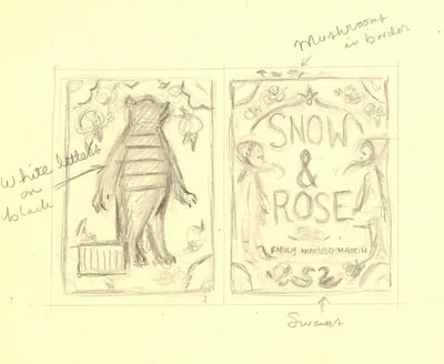 Pencil sketch for the Snow & Rose jacket